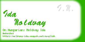 ida moldvay business card